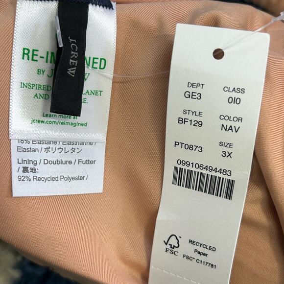 J.Crew Squareneck Bikini Swim Top in Magnolia Floral Navy NWT Size 3X BF129 - Picture 7 of 10